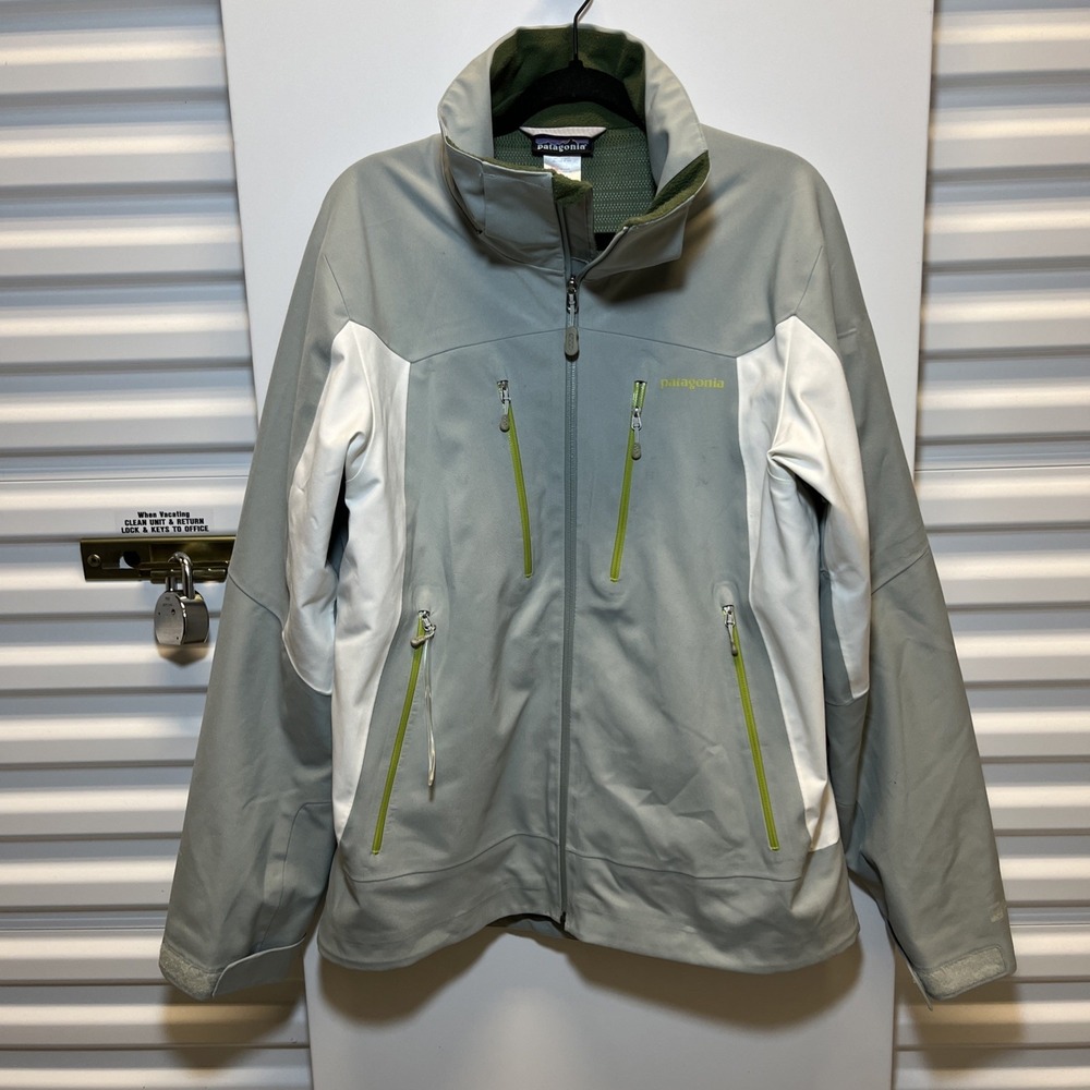 VTG Patagonia Powder Bowl Jacket Men's Grey Green size M Ventilated No Hood